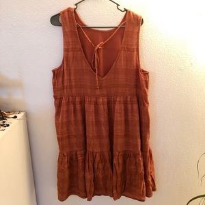 American Eagle Sleeveless Orange Dress Size Large